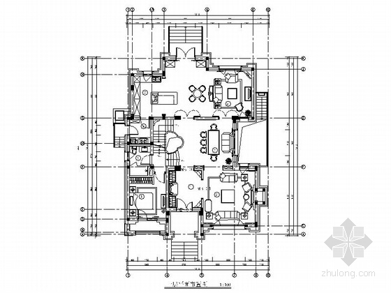 精品豪华法式乡村风格两层别墅室内九游体育施工图（含软装方案）