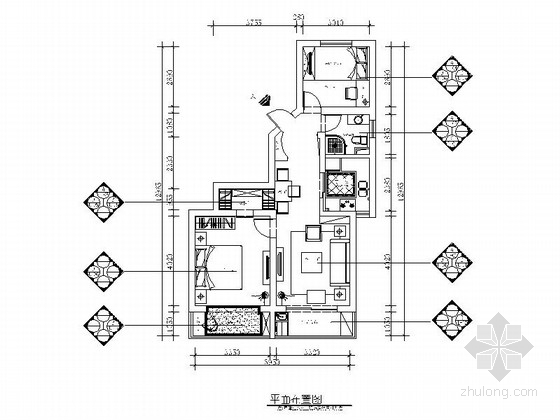 [上海]精品唯美田园乡村风格两居室CAD九游体育施工图（含效果）