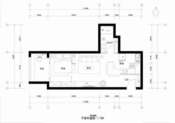 温馨时尚家居，小户型九游体育现代简约风格实景图