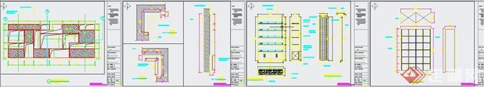 清新工业风纹绣美甲店九游体育设计3DMAX模型+JPG效果图+CAD施工图(8)