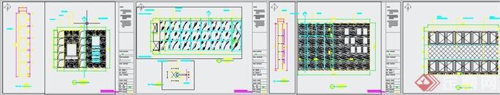 清新工业风纹绣美甲店九游体育设计3DMAX模型+JPG效果图+CAD施工图(9)