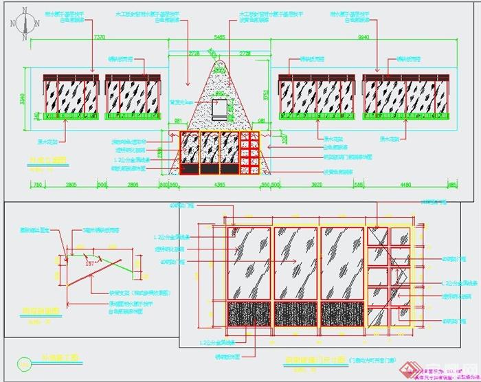 清新工业风纹绣美甲店九游体育设计3DMAX模型+JPG效果图+CAD施工图(7)