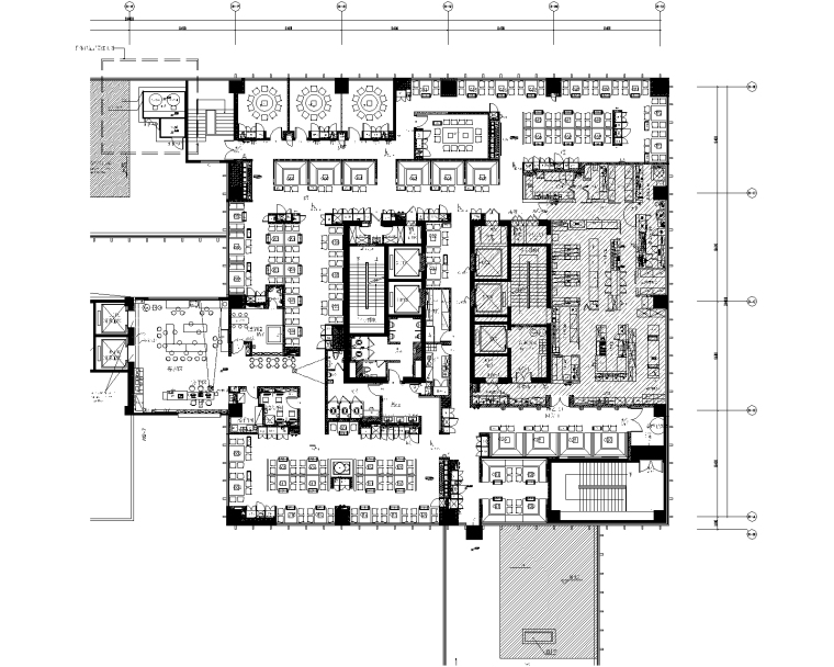 [湖南]海底捞火锅餐厅长沙华创国际广场店室内九游体育CAD施工图+效果图+材料表