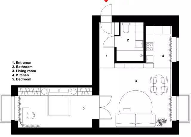 小户型的九游体育技巧: 50m2的小房子, 改后看起来有100多m2