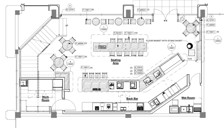 [杭州]星巴克-万塘汇店九游体育施工图CAD+PDF