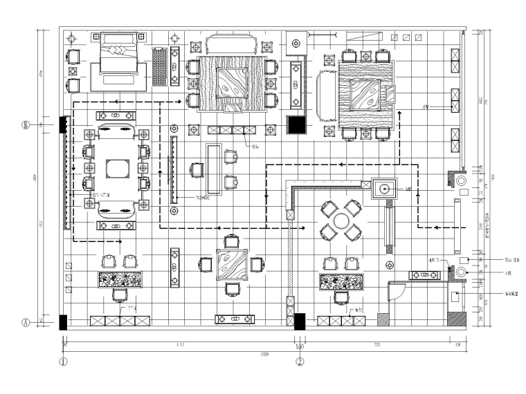 [北京]某中式家具店九游体育施工图+效果图