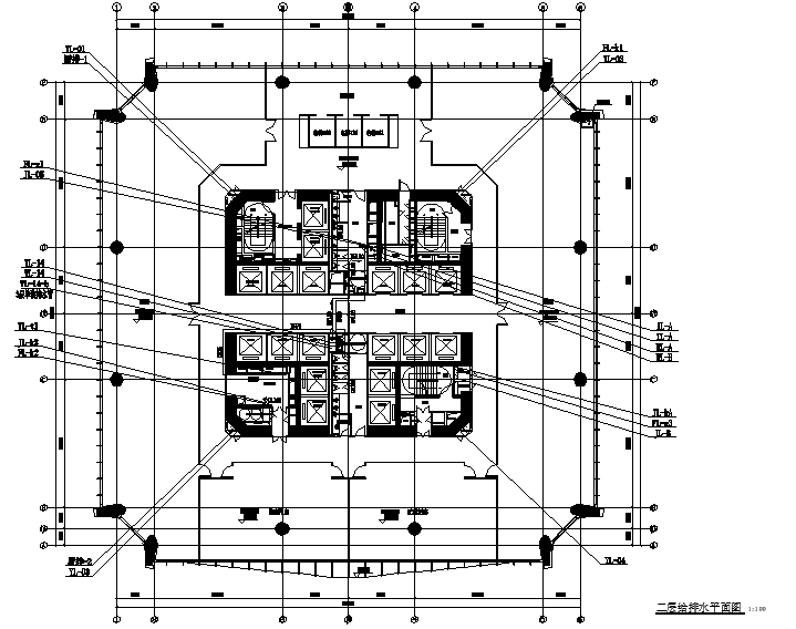 广发59层证券大厦给排水全套施工图（地下室、消防系统）