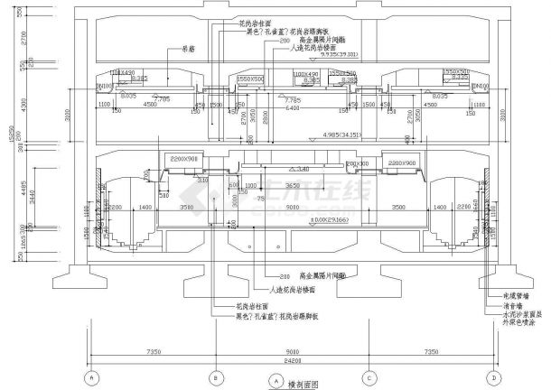 大城市地铁车站室内九游体育cad设计施工图（70张大样图）-图十