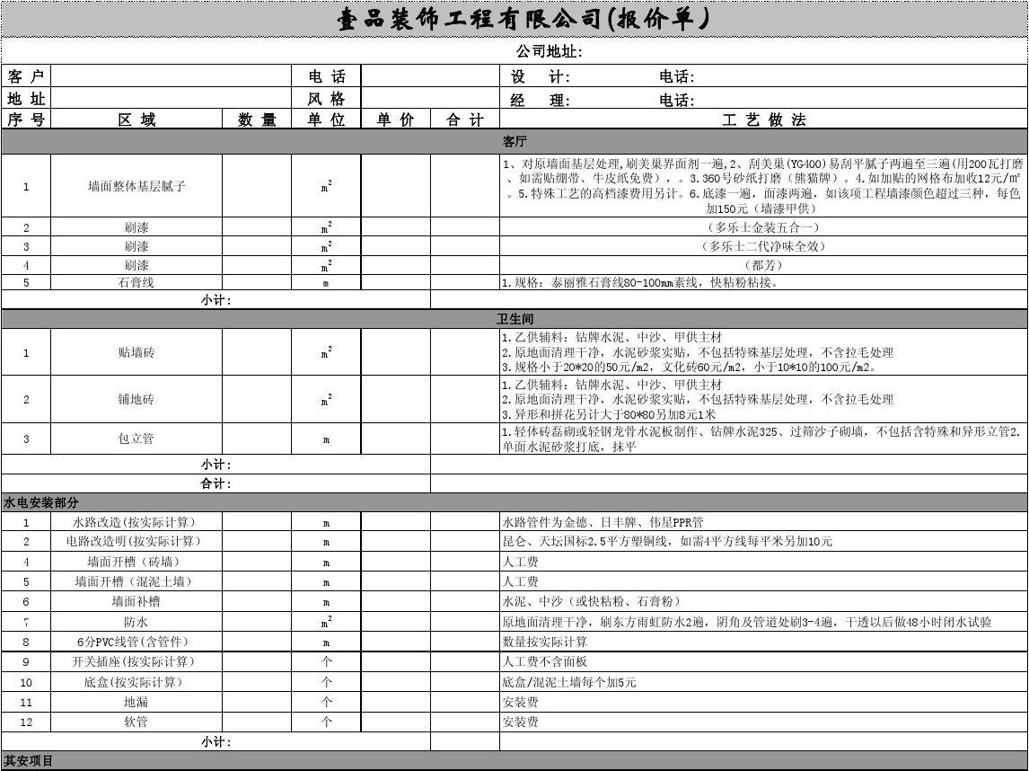 九游体育水电报价_100平米水电九游体育报价_九游体育施工水电人工报价单