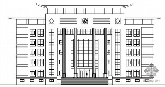 [吉安县]某五层公安局办公大楼建筑施工图