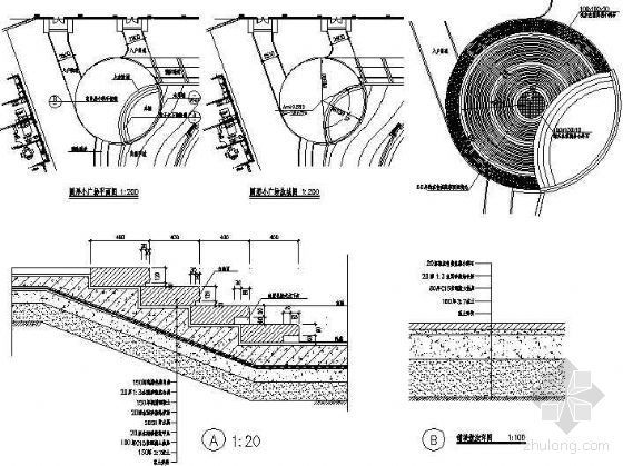 圆形小广场铺装做法详图