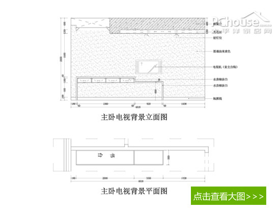 昼视背景立面图