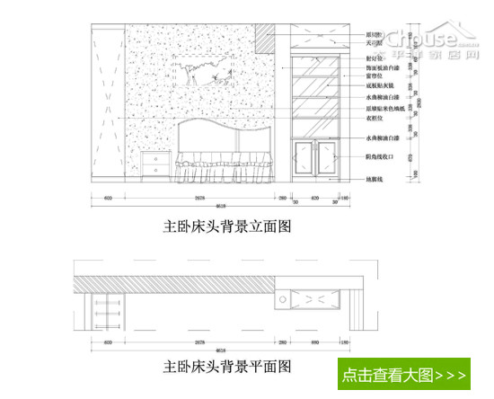 昼视背景立面图