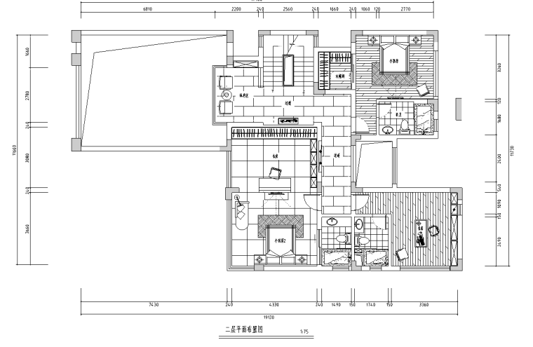 上海某三层高档别墅室内精装施工图（68张）