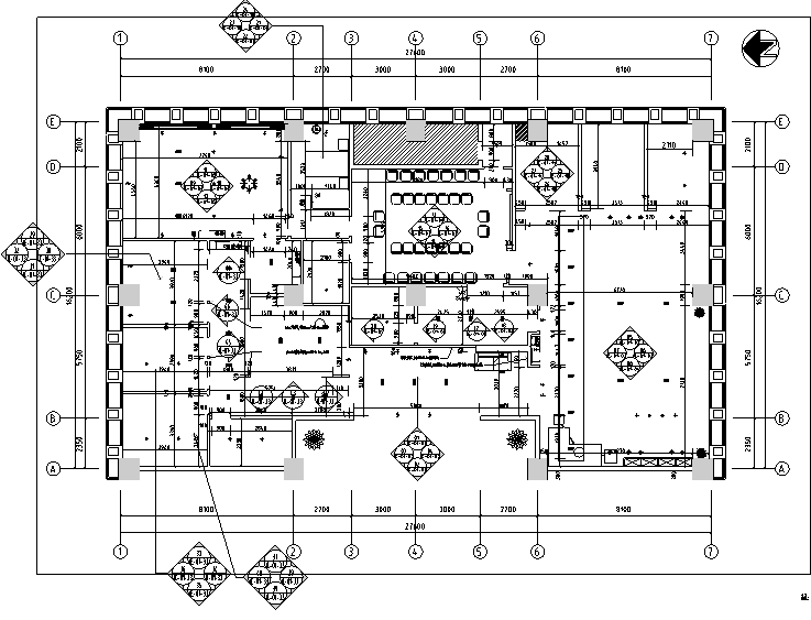 [四川]建筑工程公司办公室精九游体育设计施工图（附效果图+材料清单）