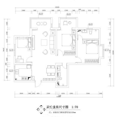 130平三室两厅九游体育_130平复古九游体育施工图_130平三室两厅九游体育强大的储物功能