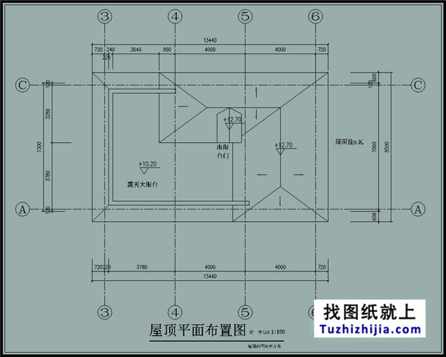 130平方米新农村三层别墅建筑施工图及效果图,19X9米