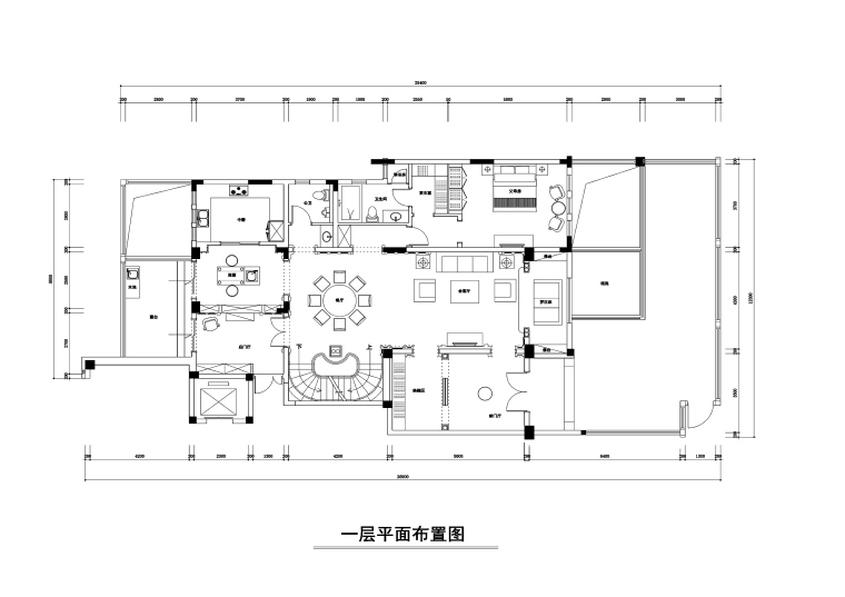 500平米美式新古典风格跃层公寓九游体育施工图