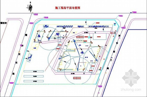 医院工程总体施工平面布置图（主体、临水电）