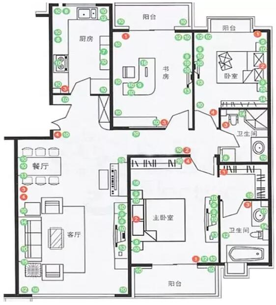 九游体育水电插孔_房子九游体育水电设计图_新房九游体育水电安装图