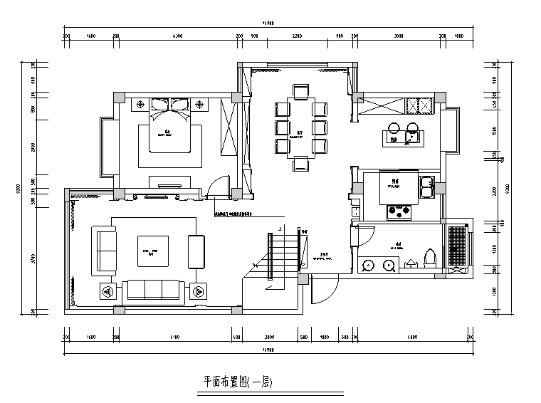 [江苏]新古典风格260平米联体别墅设计施工图（附效果图）