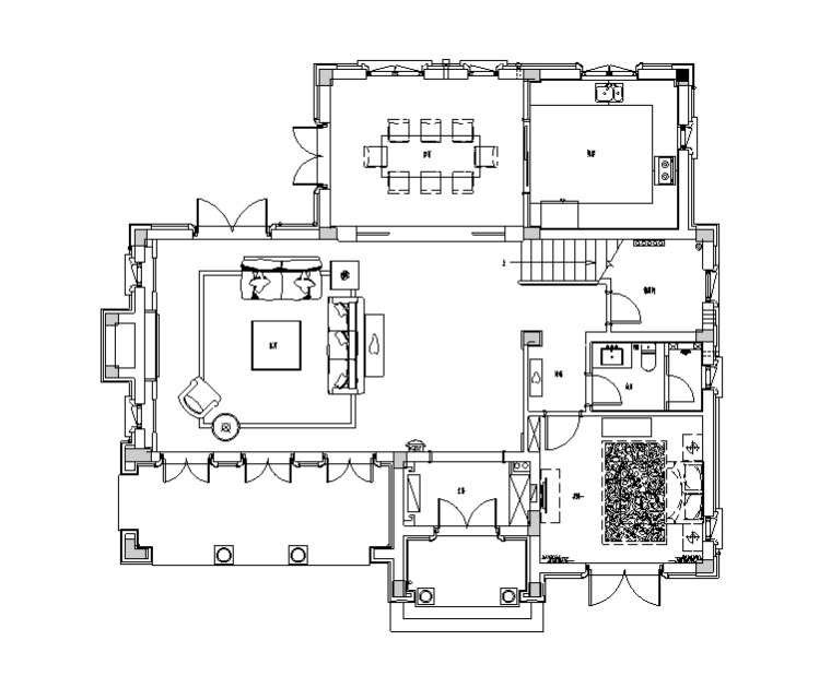 新古典中式风桃花源别墅样板房设计施工图（附效果图）