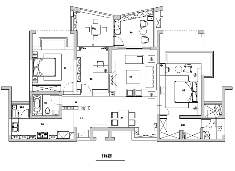 [江苏]现代简约原木三居室住宅空间设计施工图（附效果图）