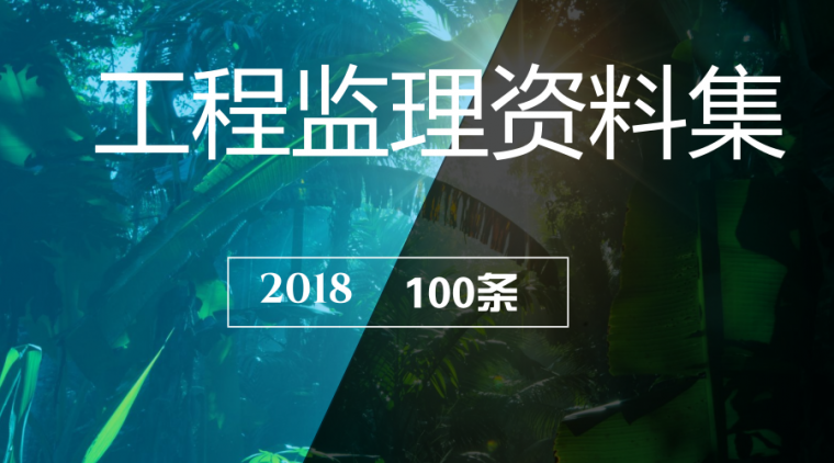 100工程监理资料集（细则、管理、控制、制度、投标书、论文等）