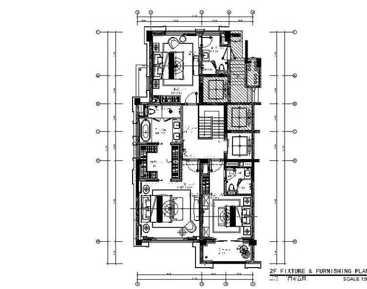 [上海]新古典别墅多层样板间设计施工图（含效果图+软装概念）