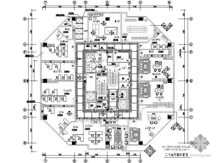 某大型办公室装饰九游体育图