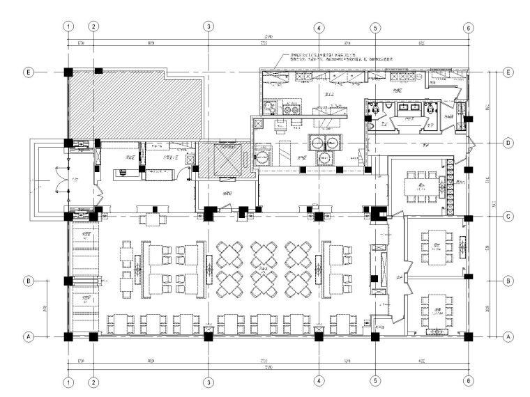 [郑州]新中式古典风格中餐厅九游体育全套施工图（附效果图）