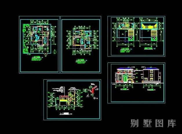 2019年免费别墅全套cad图纸下载