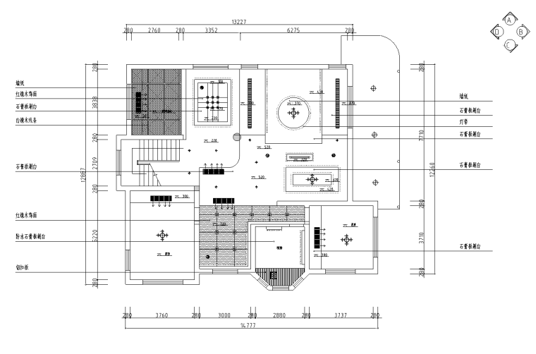 [海南]某三层高档现代风格别墅施工图及效果图