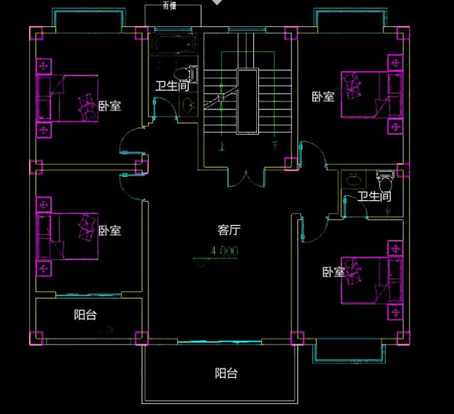 农村三层别墅设计图自建房建筑结构水电施工图，各个功能的布局合理及舒适