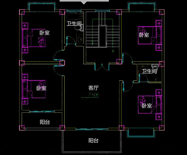 农村三层别墅设计图自建房建筑结构水电施工图，各个功能的布局合理及舒适