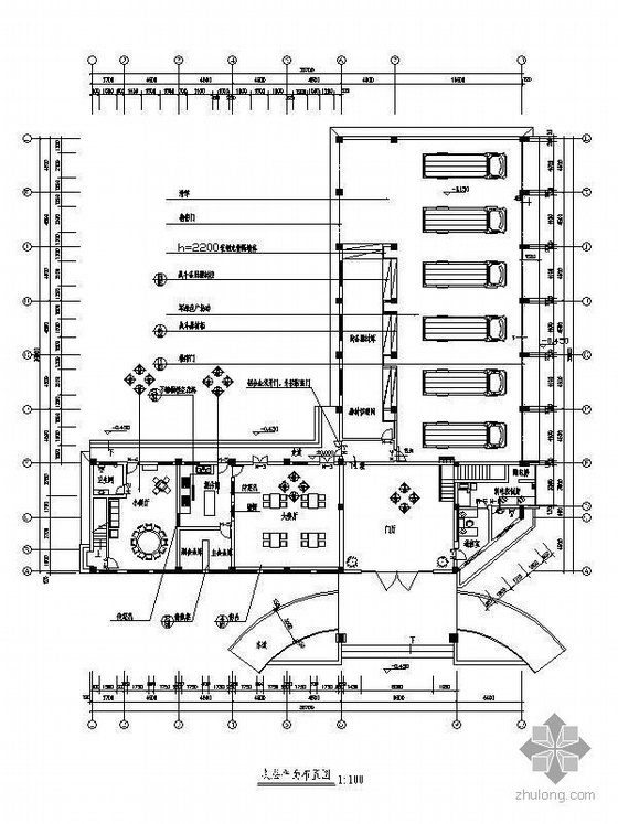 消防站办公大楼室内装饰施工图(装饰.水.电)