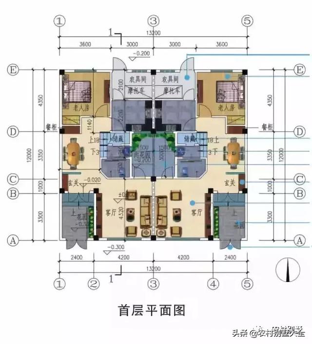 带堂屋、庭院的农村自建房设计图，看了之后你一定会喜欢的