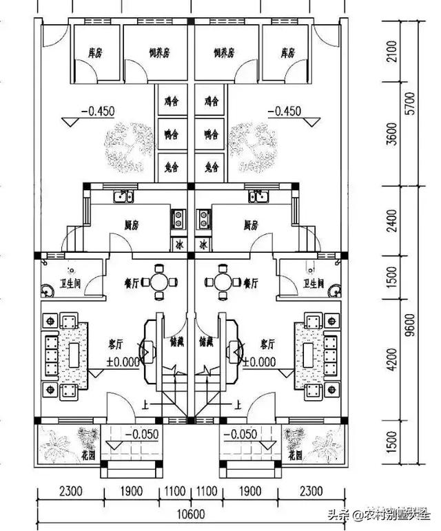 带堂屋、庭院的农村自建房设计图，看了之后你一定会喜欢的