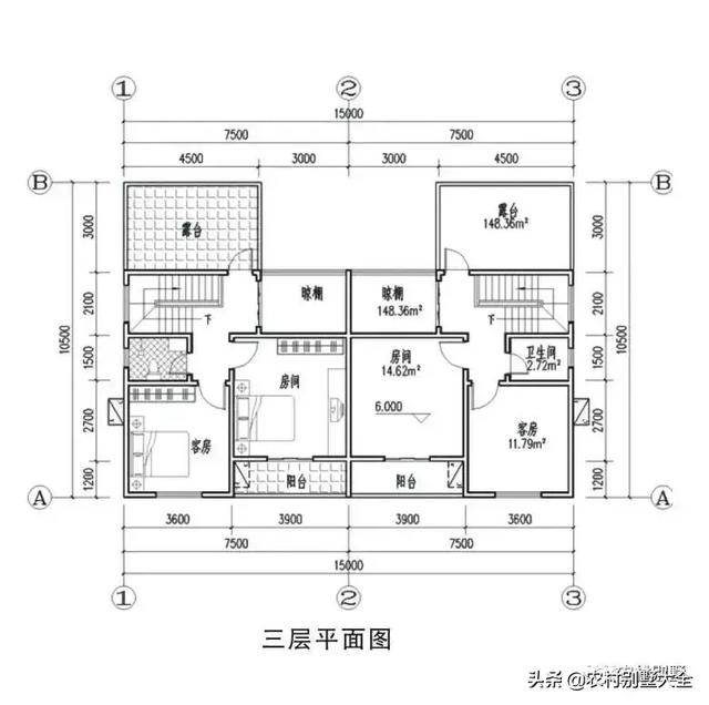 带堂屋、庭院的农村自建房设计图，看了之后你一定会喜欢的