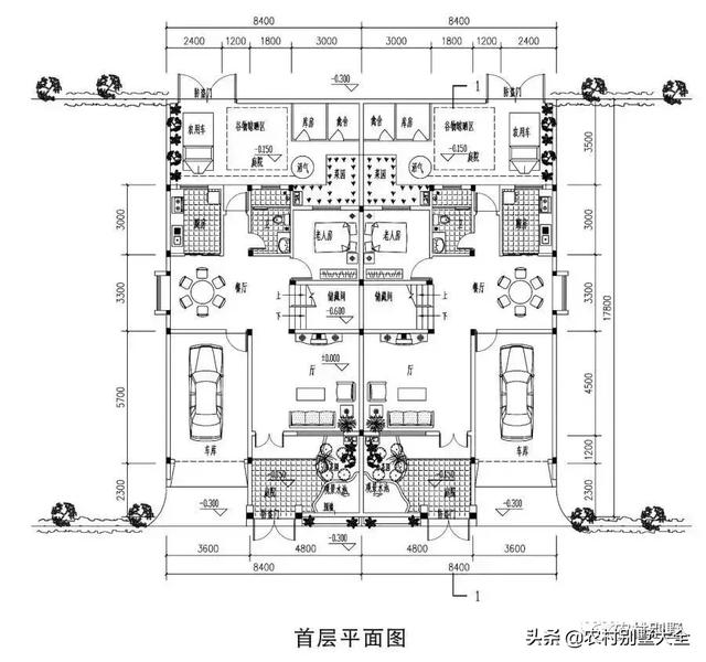 带堂屋、庭院的农村自建房设计图，看了之后你一定会喜欢的