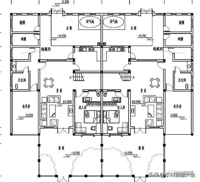 带堂屋、庭院的农村自建房设计图，看了之后你一定会喜欢的