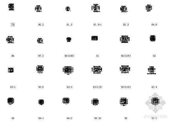 多层住宅90~120平方米户型图集