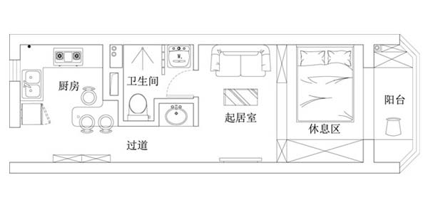 大华铂金华府户86平方型图_35平一室户九游体育设计_中间户九游体育效果图片