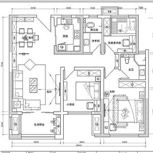 100平方米房屋九游体育效果图