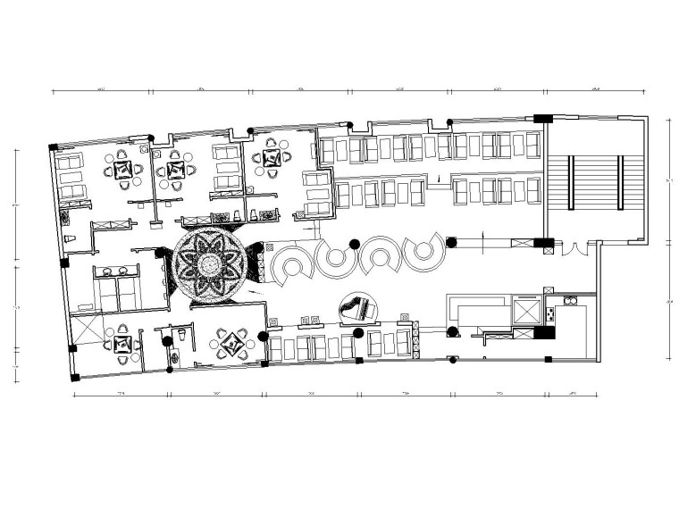 欧式简约风格西餐厅九游体育全套施工图（附效果图）