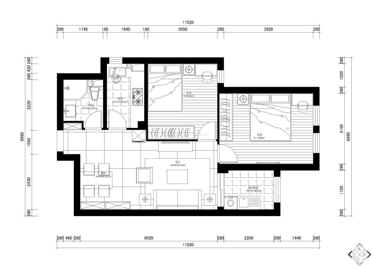 30平米小户型九游体育样板房 小户型九游体育样板房图片_50平米小户型九游体育平面_70平米九游体育设计平面图