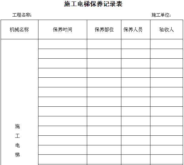 建筑业绿色施工管理过程检查记录用表（直接套用）