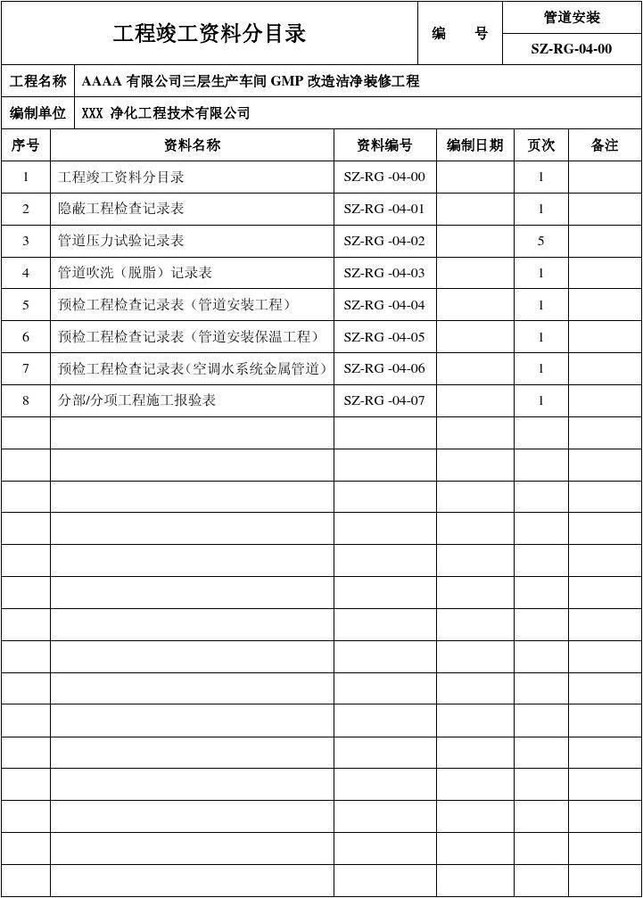 装饰九游体育工程竣工资料目录_上海市建筑安装工程质量竣工资料免费下载_竣工资料