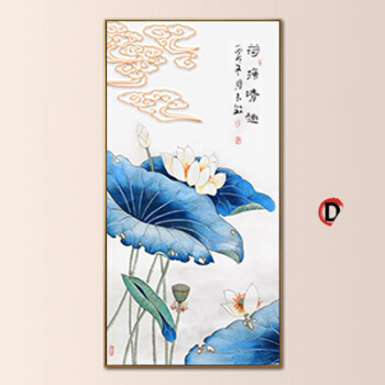 池塘荷花中国画风水画_家居风水荷花图_自己在阳台种荷花风水