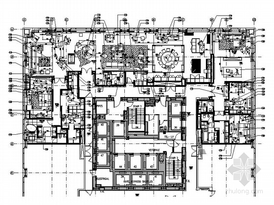 [北京]精品现代简约风格府邸式公寓九游体育室内设计施工图（含效果）